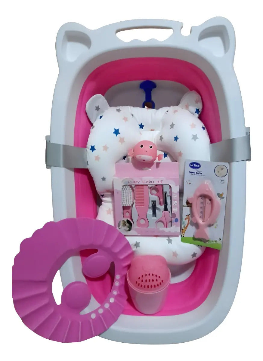 Bañera Plegable con Cojín y Kit de Baño · 75 cm