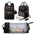 Mochila Pañalera con Mudador Desplegable y Puerto USB