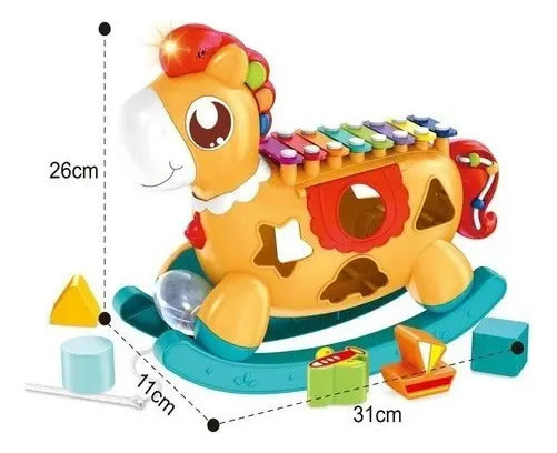 Pony Musical con Xilófono y 7 Accesorios