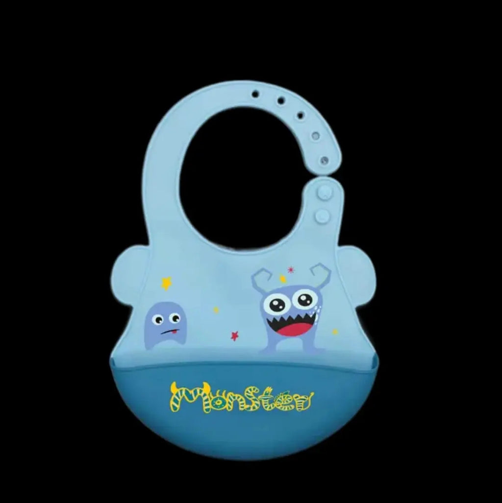 Pack de 3 Baberos de Silicona con Bolsillo Recolector