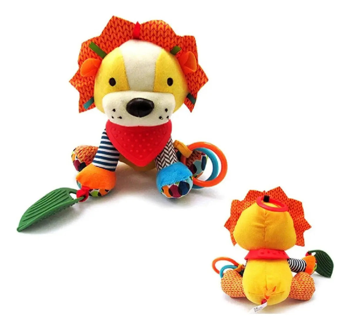Peluche Sensorial con Sonajero y Mordedor · Varios Diseños