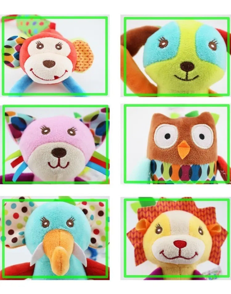 Peluche Sonajero Colgante de Animalito · 38 × 13 cm