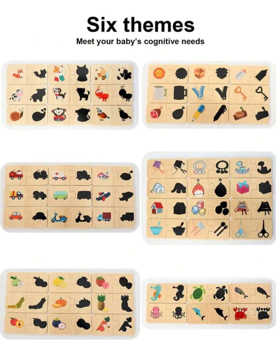 Rompecabezas de Madera de Animales para Emparejar