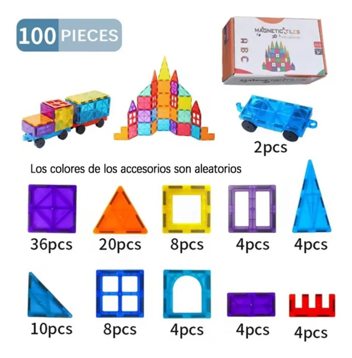 Bloques Magnéticos de Construcción · 100 Piezas