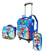 Mochila Escolar con Ruedas, Lonchera y Estuche · 3 Piezas