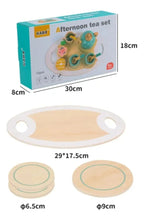 Set de Té de Madera de Juguete con Bandeja