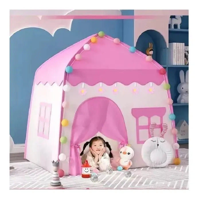 Carpa Infantil Plegable Diseño Casa · Rosa