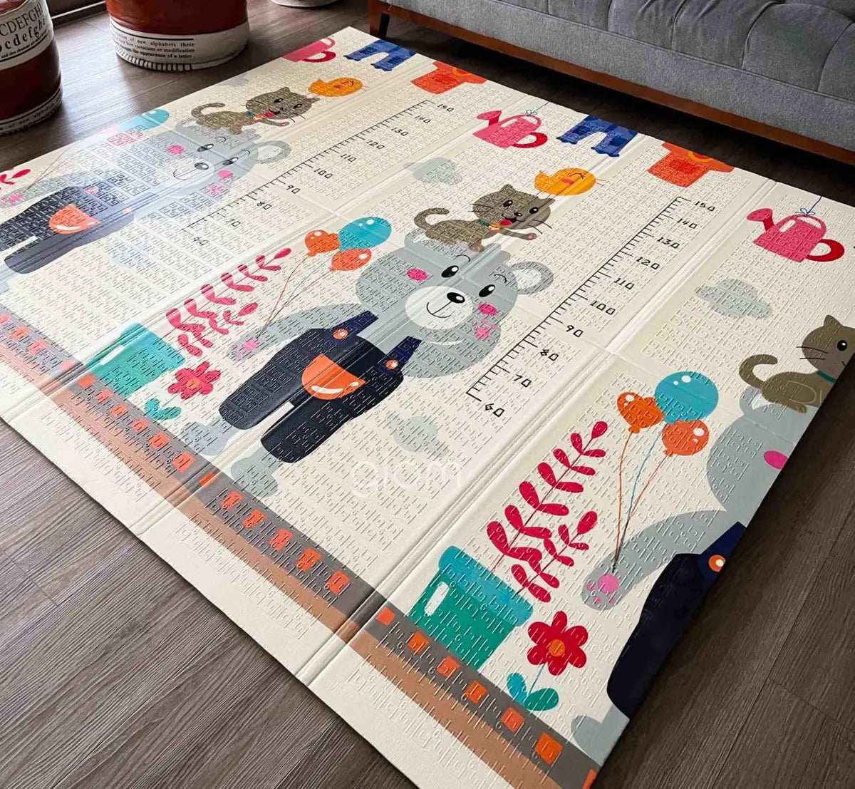 Alfombra Plegable Reversible con Bolso · 180 × 200 cm