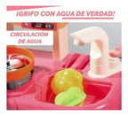 Cocina de Juguete Rosada con Agua y Sonido · 42 Piezas