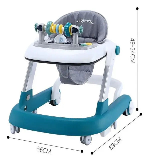 Andador y Caminador 2 en 1 con Bandeja Musical
