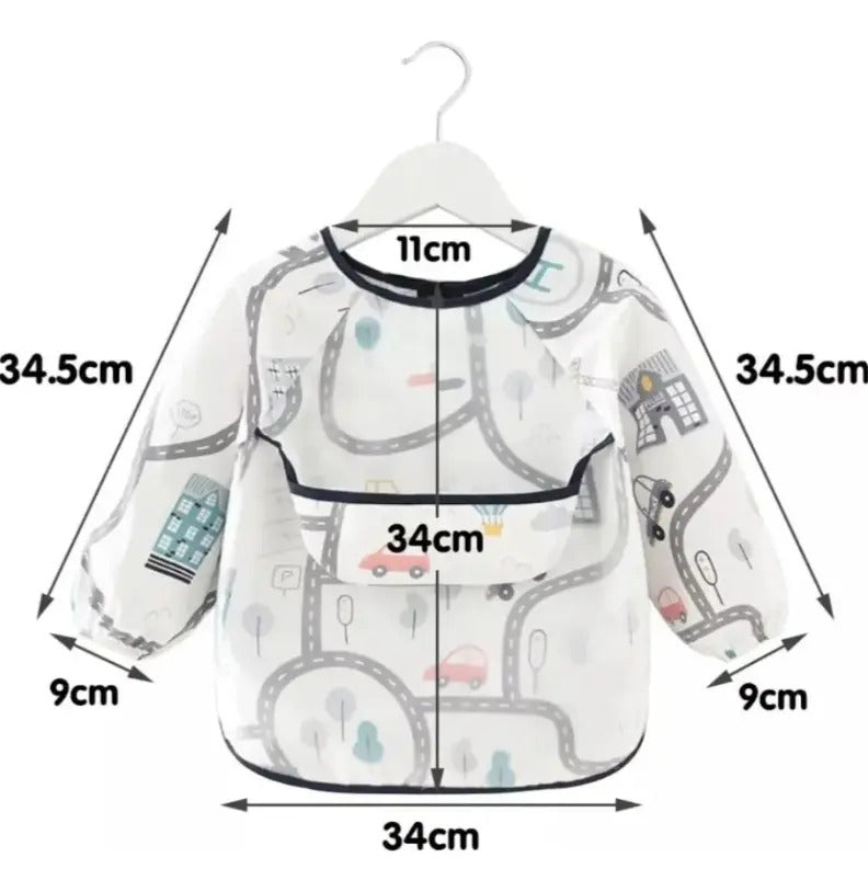Babero Delantal de Manga Larga con Capa Impermeable