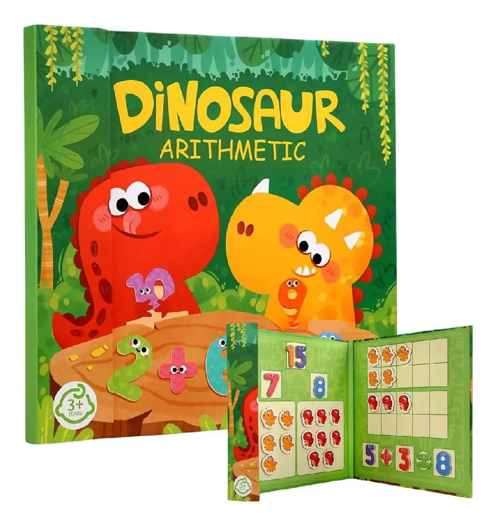 Libro Sensorial Juego Matemático Montessori Dinosaurios