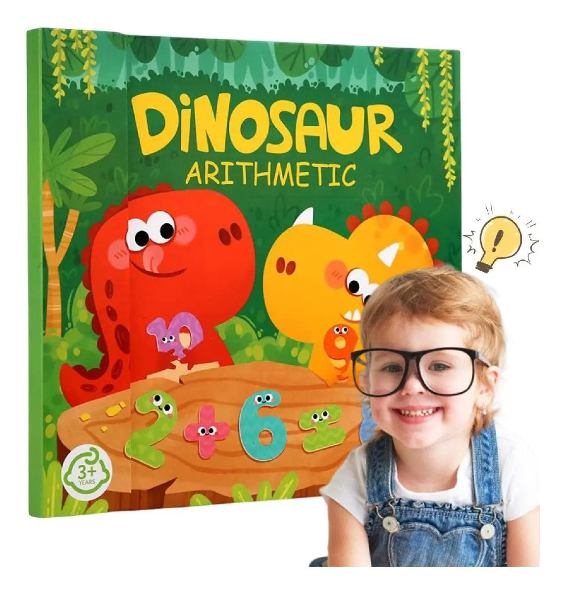 Libro Sensorial Juego Matemático Montessori Dinosaurios