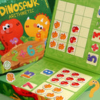 Libro Sensorial Juego Matemático Montessori Dinosaurios