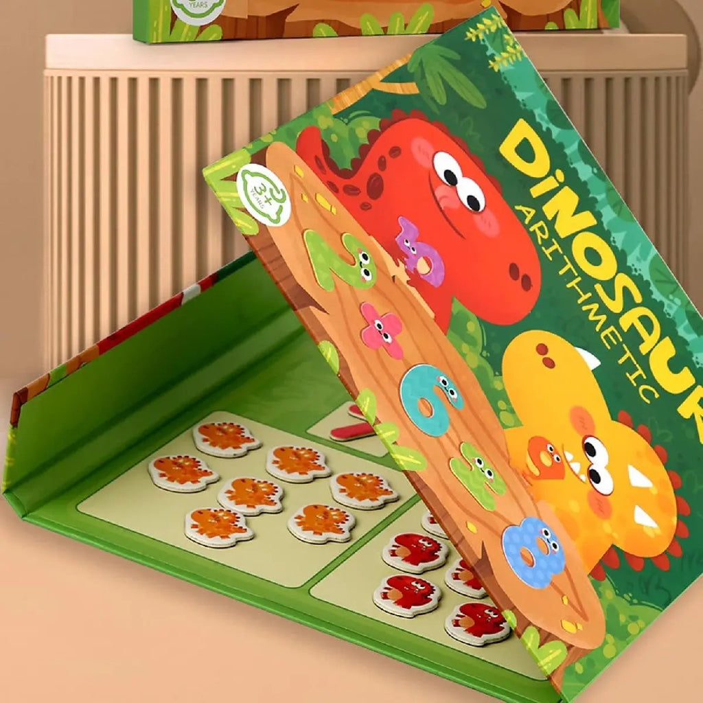 Libro Sensorial Juego Matemático Montessori Dinosaurios