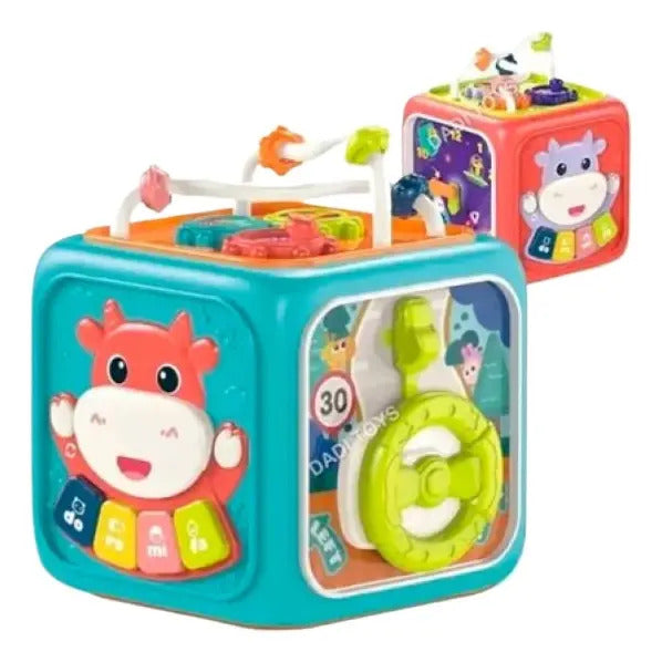 Cubo Didáctico Musical Sensorial 6 En 1 Juego Actividades