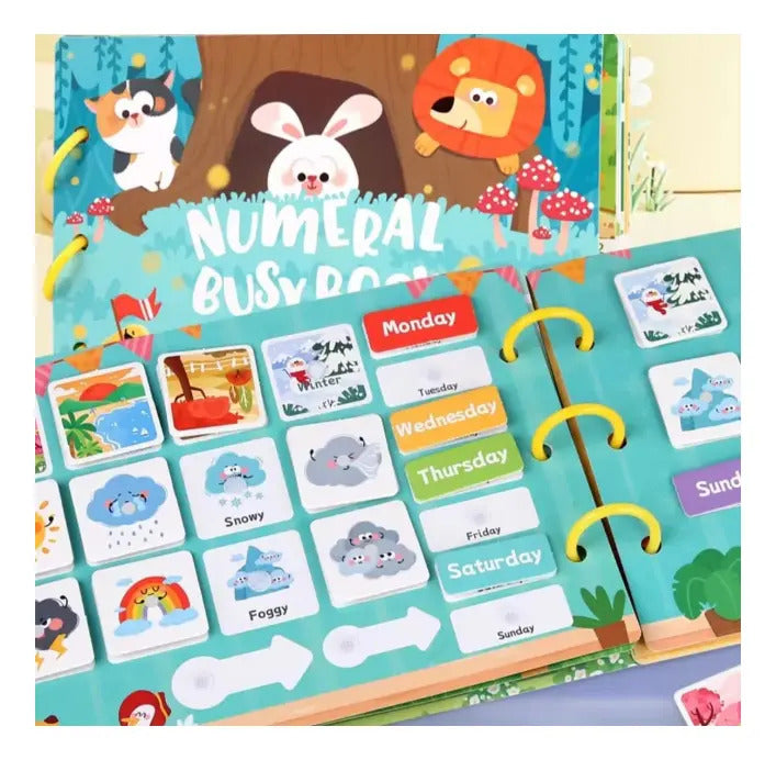 Libro Sensorial Didáctico Montessori Con Velcro Niños