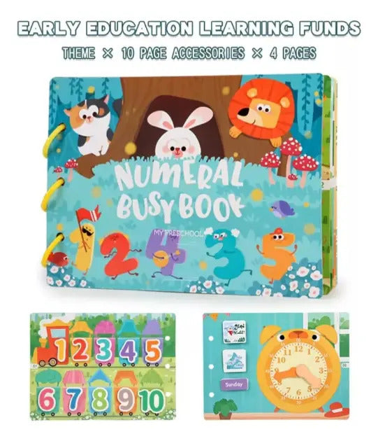 Libro Sensorial Didáctico Montessori Con Velcro Niños