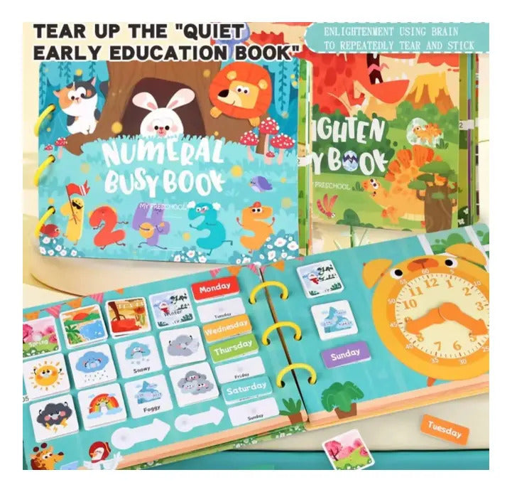 Libro Sensorial Didáctico Montessori Con Velcro Niños