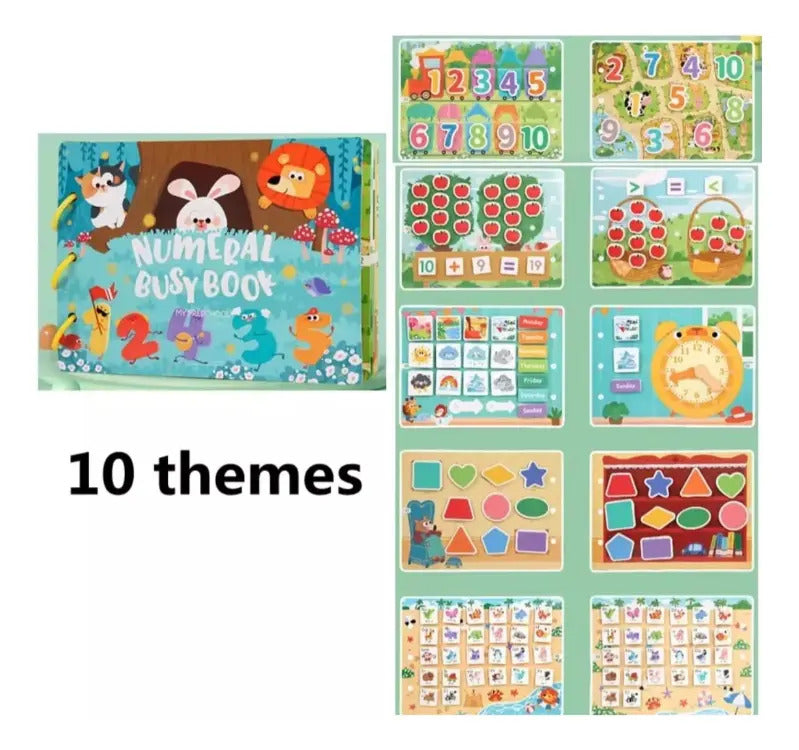 Libro Sensorial Didáctico Montessori Con Velcro Niños