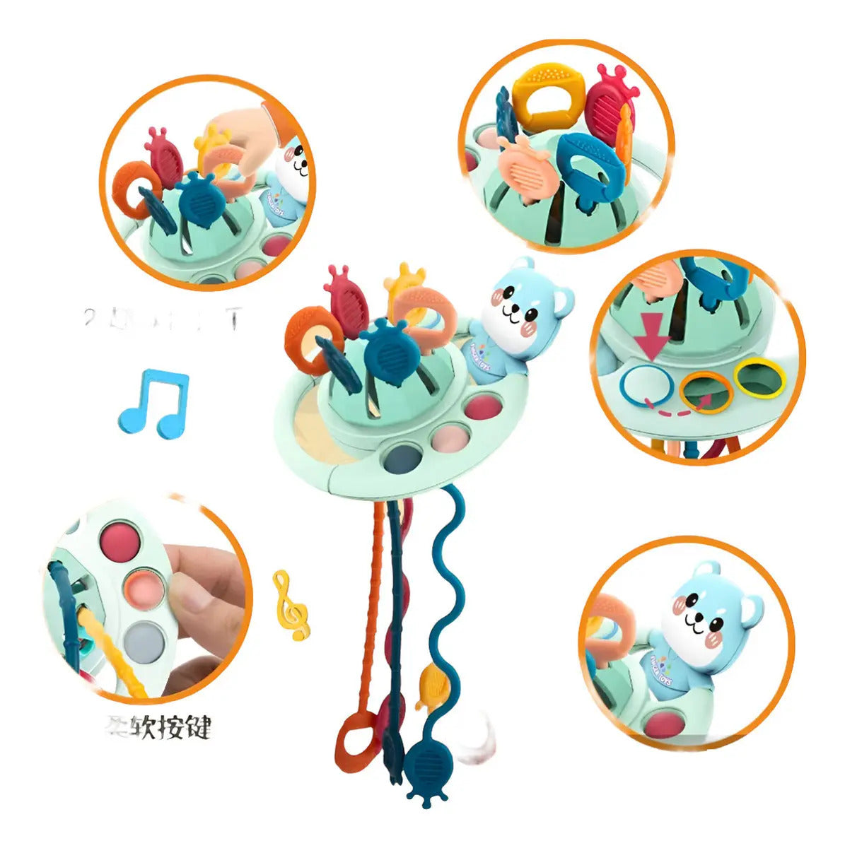 Juguetes Sensoriales Para Bebés 4 En 1 Multiuso Estimulación