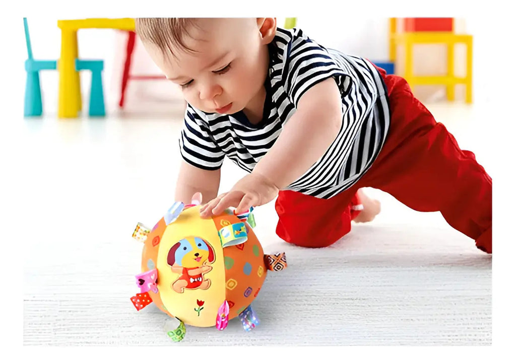 Pelota De Peluche Sonajero Juguete Suave Sensorial Para Bebé