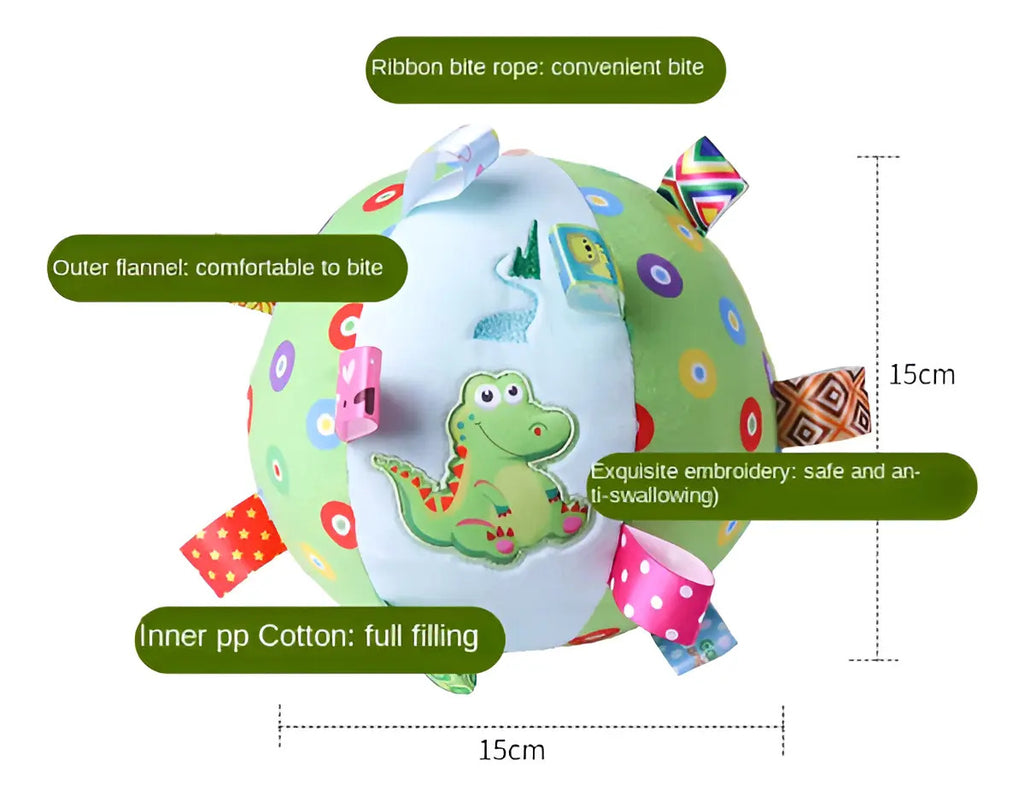 Pelota De Peluche Sonajero Juguete Suave Sensorial Para Bebé