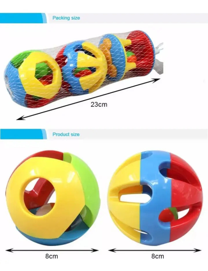 Set Pelotas Sonajero Estimulación Sensorial Del Bebé