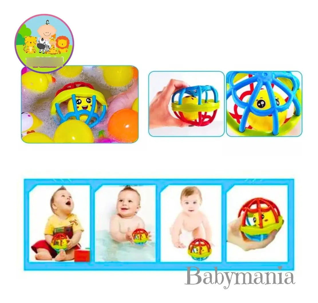 Pelota Sensorial Cascabel  Bebe 10x10
