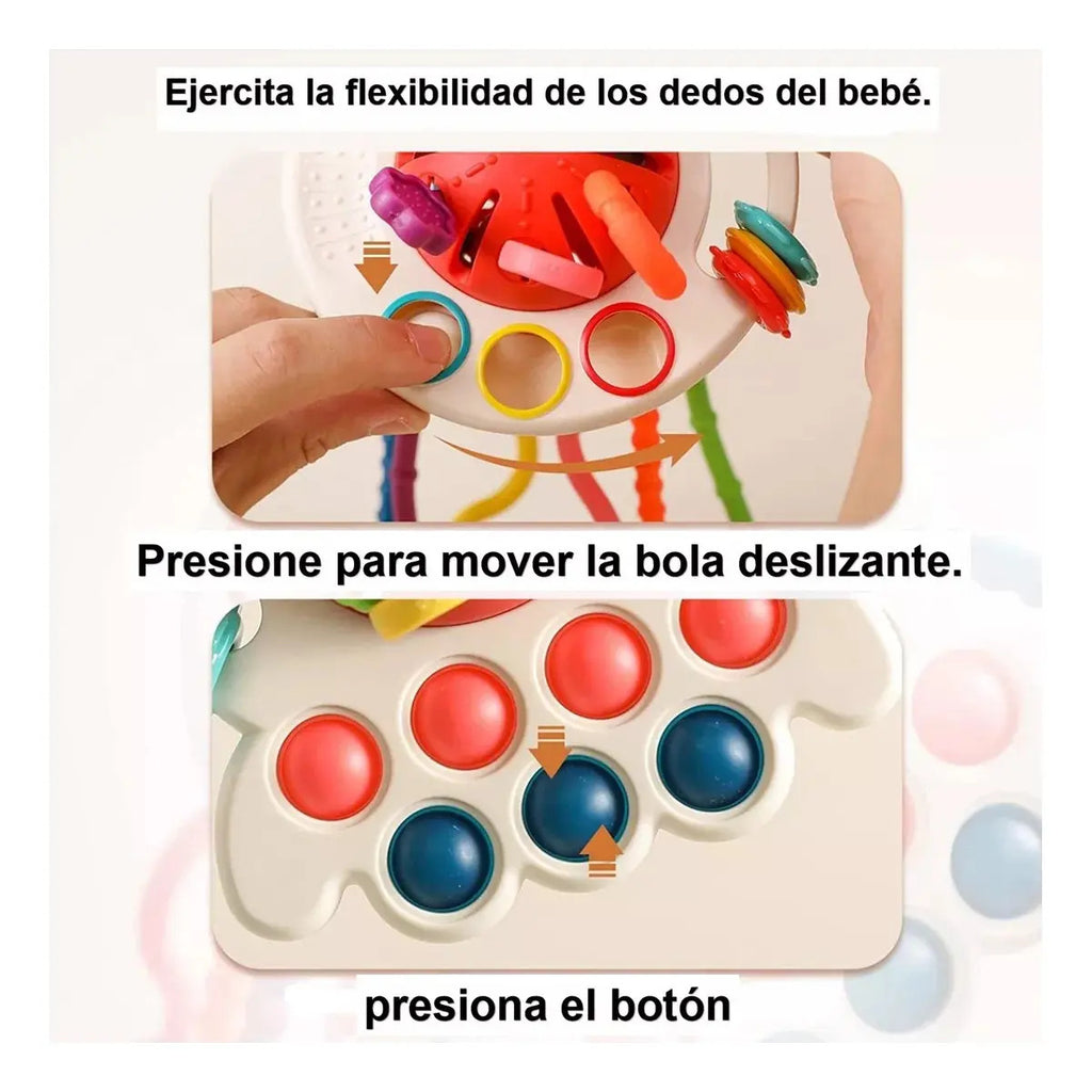 Juguete De Estimulación Sensorial Ufo Montessori 4 En 1 Bebe