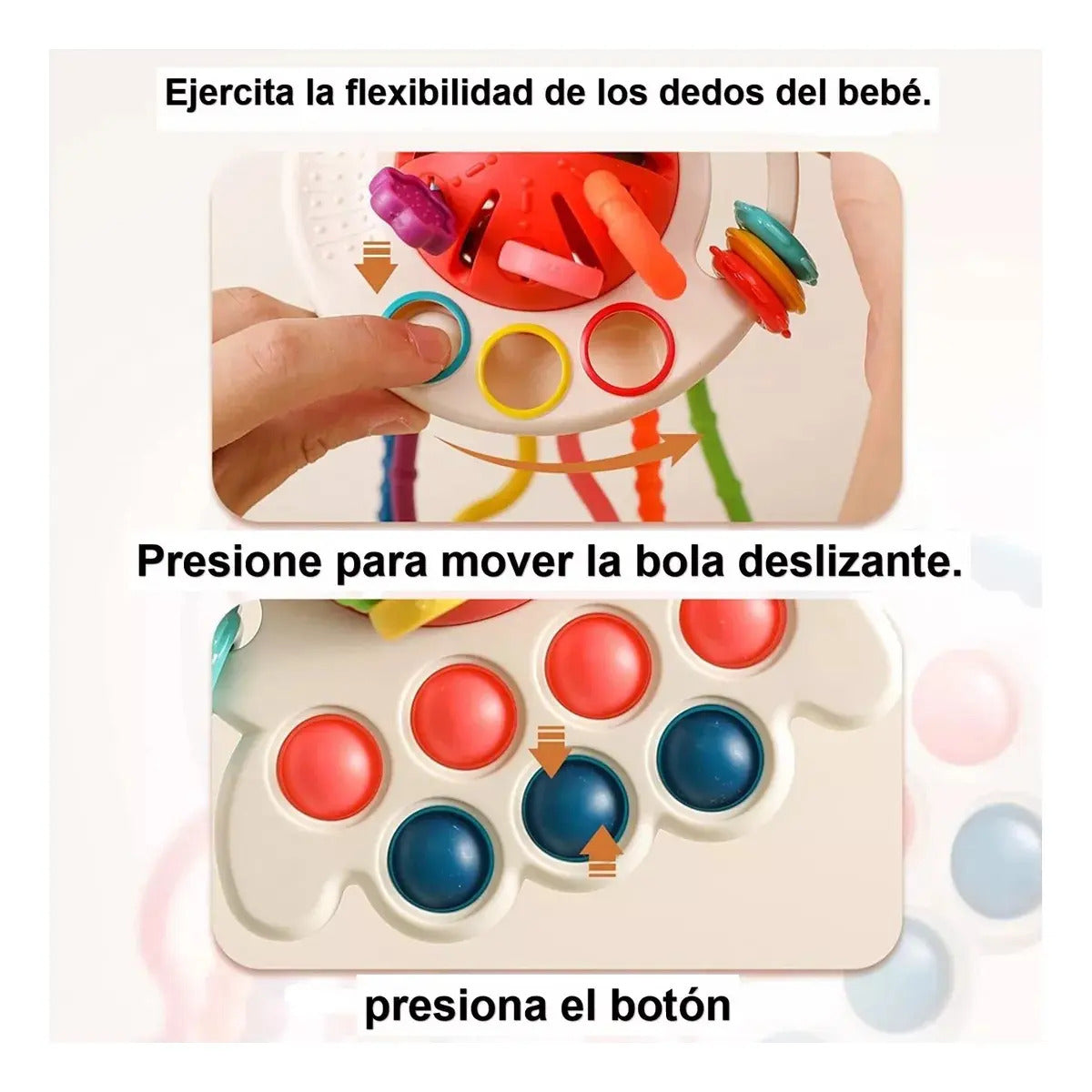 Juguete De Estimulación Sensorial Ufo Montessori 4 En 1 Bebe