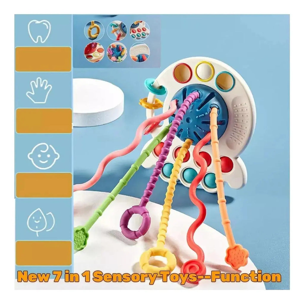 Juguete De Estimulación Sensorial Ufo Montessori 4 En 1 Bebe