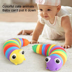 Juguete Didactico Sensorial De Cuncuna Multicolor Flexible