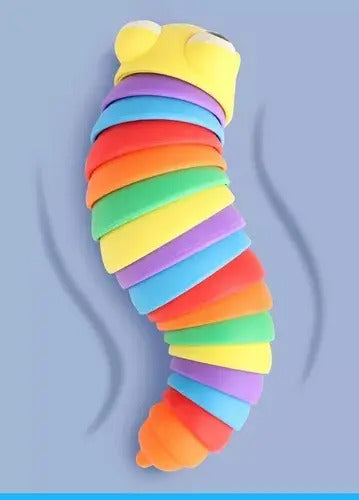 Juguete Didactico Sensorial De Cuncuna Multicolor Flexible