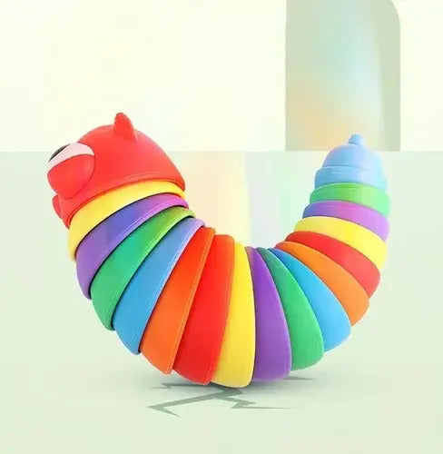 Juguete Didactico Sensorial De Cuncuna Multicolor Flexible
