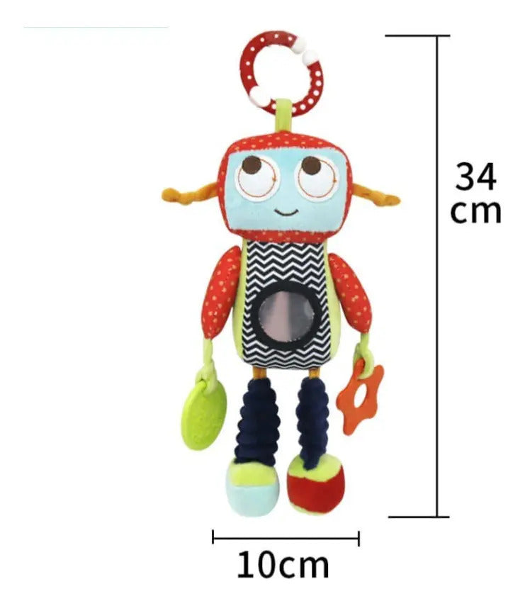Peluche Sensorial Para Bebés Con Sonajero-mordedor-colgador