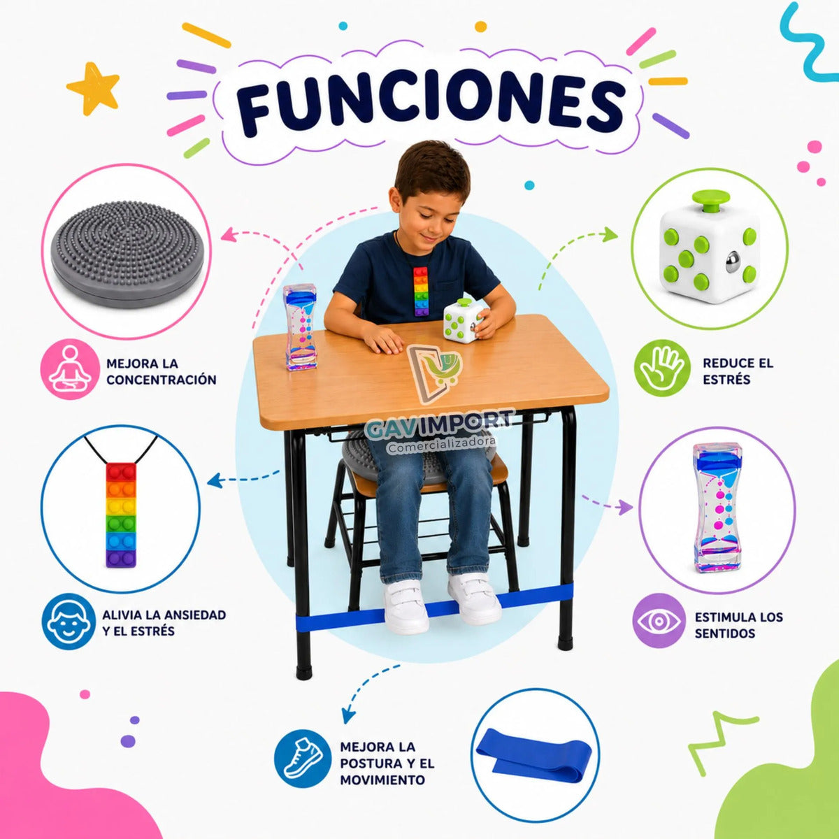 Kit Sensorial Autismo, Regulacion Tdah, Niños Adultos