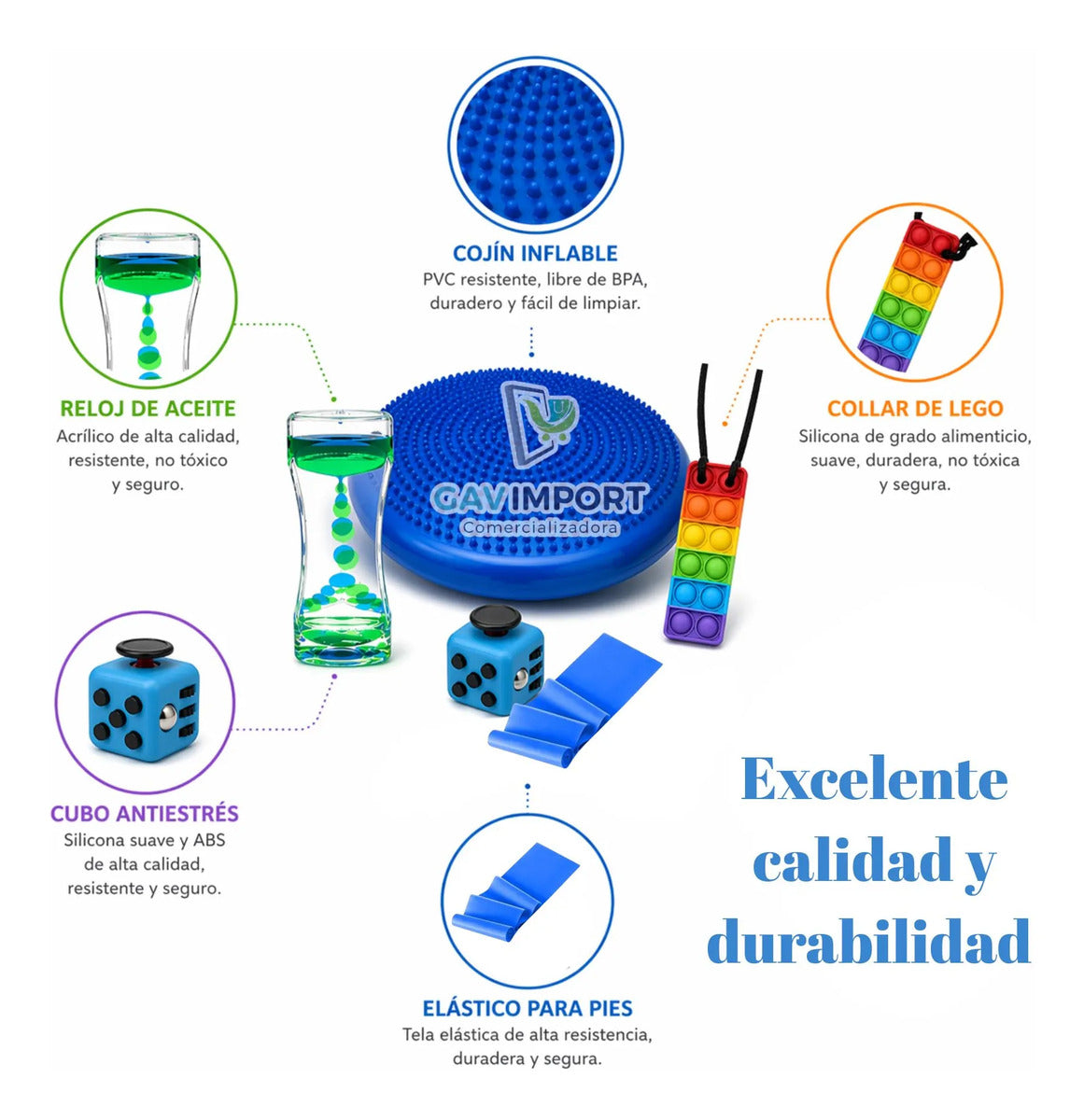 Kit Sensorial Autismo, Regulacion Tdah, Niños Adultos
