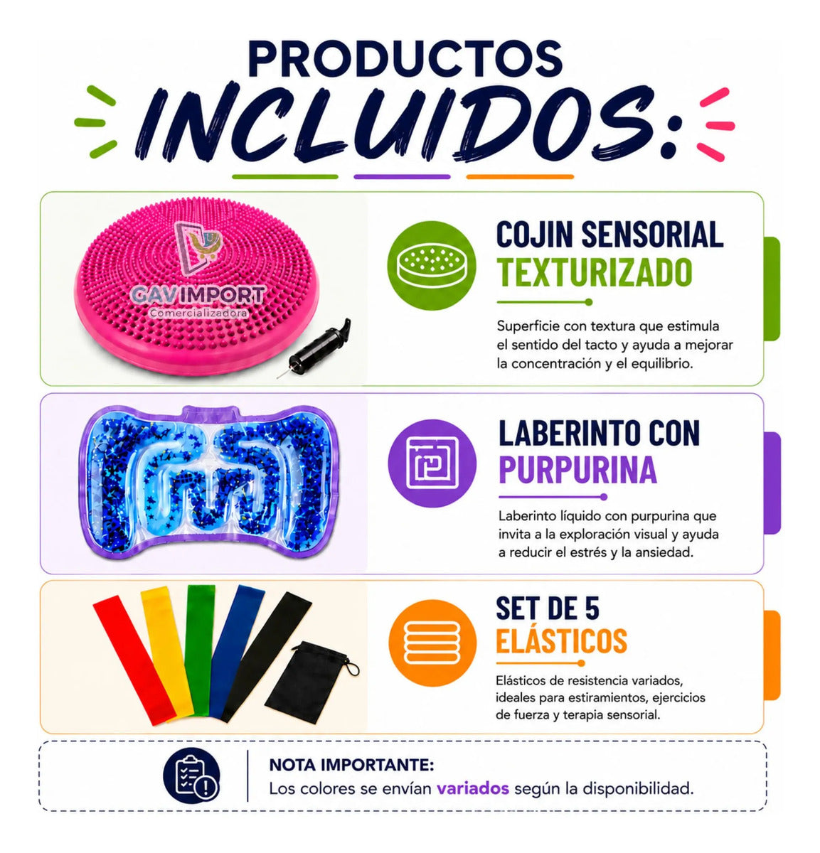 Pack Sensorial Escolar, Regulación Autismo, Tdah, Niños