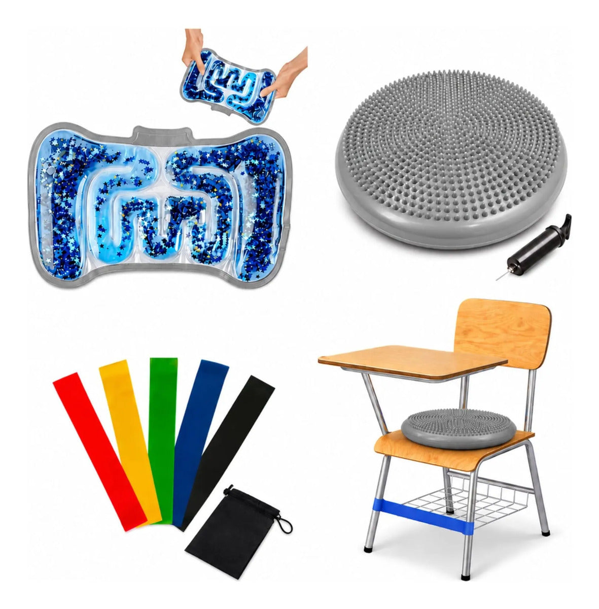 Pack Sensorial Escolar, Regulación Tdah, Autismo, Niños Adu