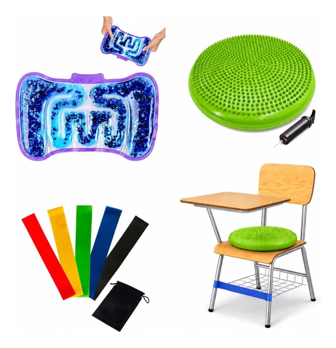 Pack Sensorial Escolar, Regulación Tdah, Autismo, Niños Adu