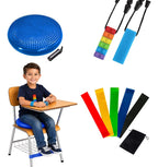 Kit Sensorial Escolar, Cojin + Banda + Mordedor Autismo