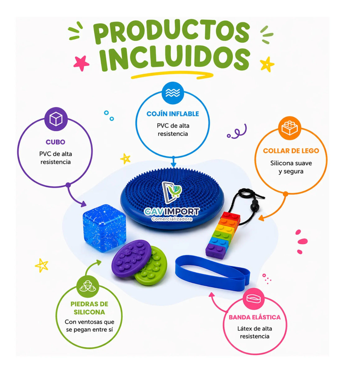 Kit Regulación Sensorial, Niños Adultos, Autismo Tdah
