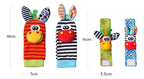 Kit Peluche Sensorial + Brazaletes + Calcetines Sonajer Bebe