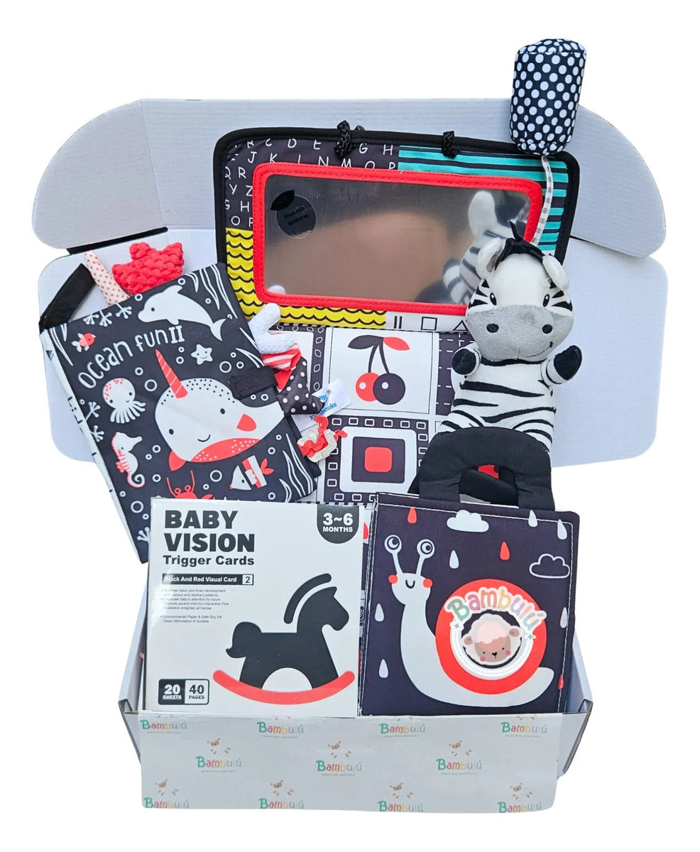 Box De Estimulación Sensorial Bebés 0-6m, Blanco Y Negro