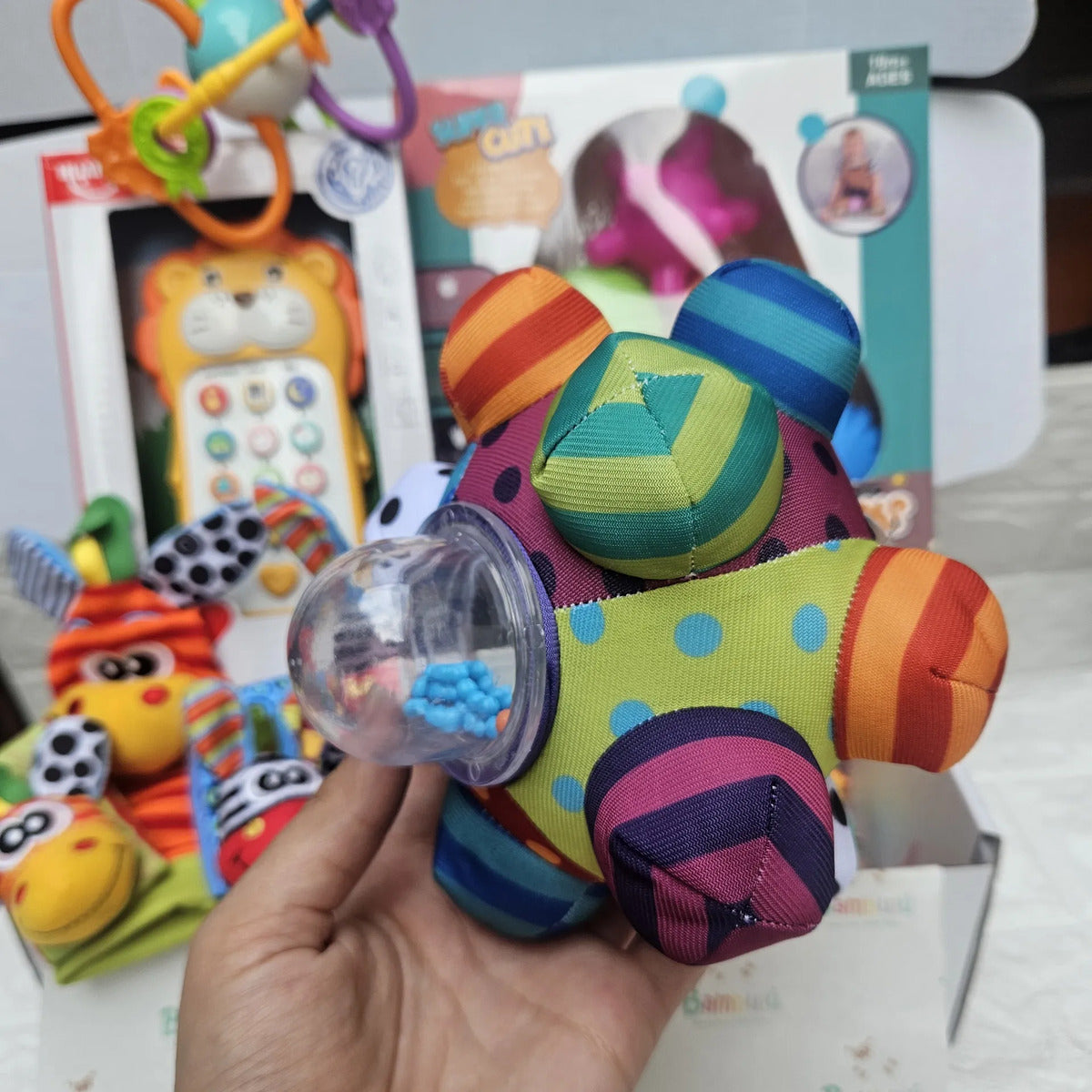 Box Juguetes Estimulación Sensorial Bebés, Sonajeros