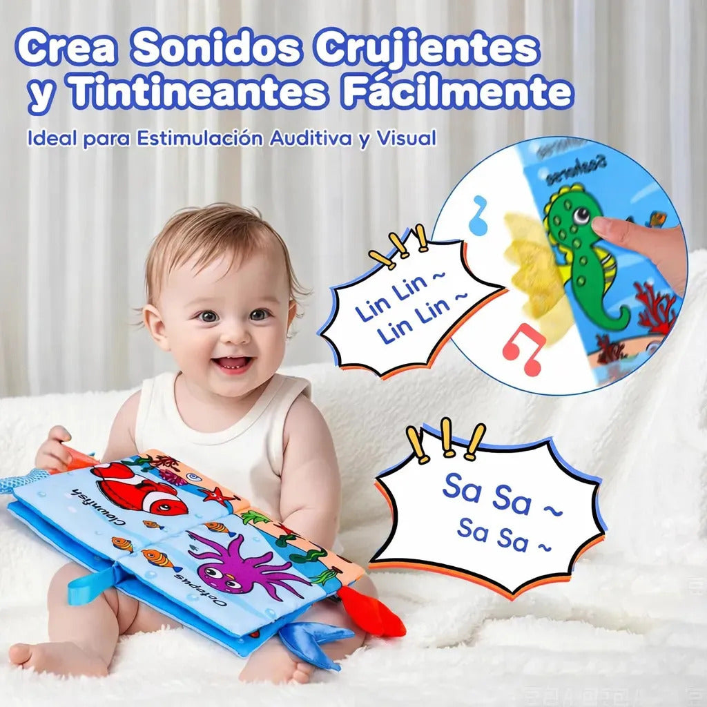 Libro Sensorial De Tela Para Bebé Diferentes Texturas Gav