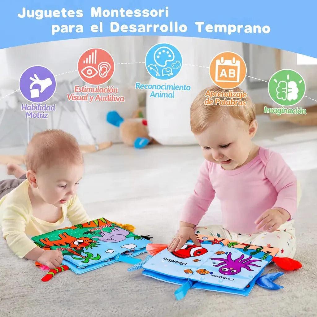 Libro Sensorial De Tela Para Bebé Diferentes Texturas Gav