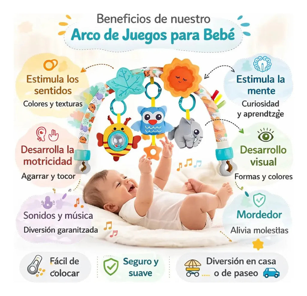 Juguete Arco De Coche Sensorial Interactivo Para Bebé