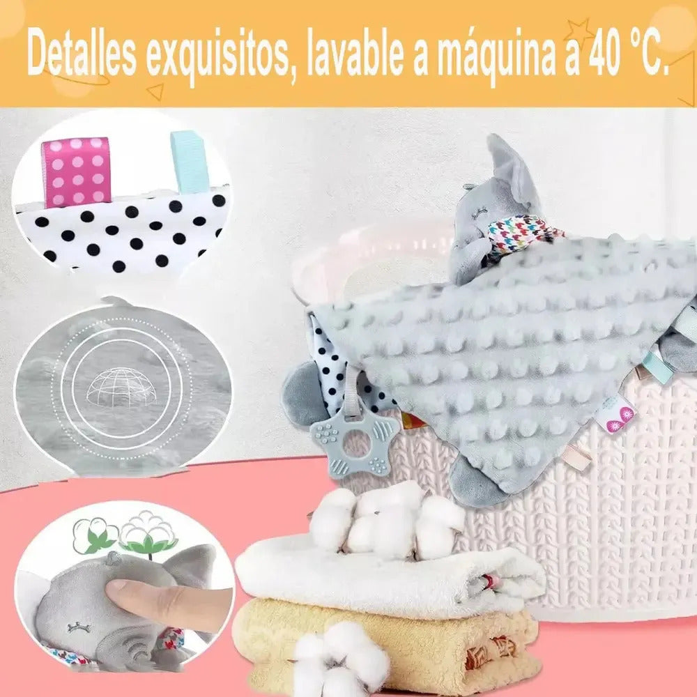 Tuto De Apego Elefante, Peluche Tela Suave Sensorial Bebe